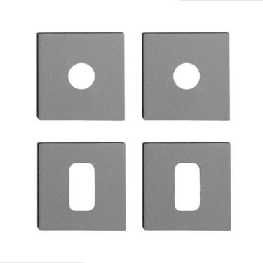 Imagem de Kit Roseta Avulsa Fechadura Pado Externa Preta Sm Rq2 Zm