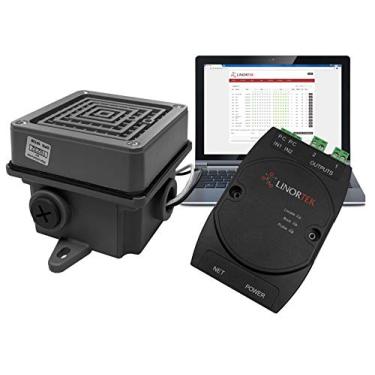 Imagem de Controlador de sino de rede TCP/IP Linortek Netbell-2-1Buz com uma campainha extra alta de 10 cm para sistema de alerta de tempo de almoço de armazém de fábrica industrial com software de programação baseado na web