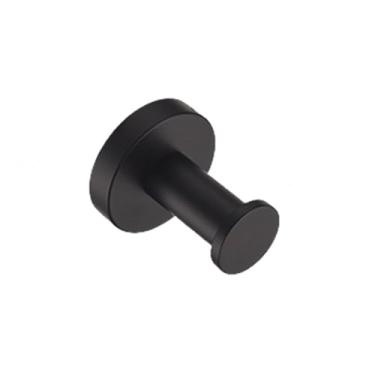 Imagem de Toalheiro de aço inoxidável preto fosco para parede, toalheiro, saboneteira, suporte para papel higiênico, ganchos para toalhas, acessórios de banheiro, gancho para roupão simples