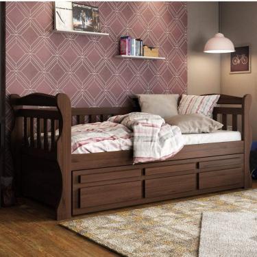 Imagem de Bicama Solteiro Americana Luiza Espresso Móveis Amarelo/Castanho