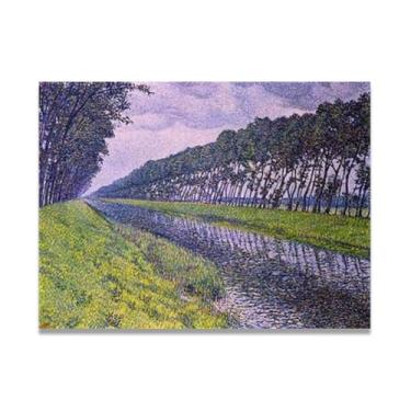 Imagem de Canal In FlandersThéo van Rysselberghe: Impressão em tela neoimpressionista belga chave 70 x 91 cm sem moldura