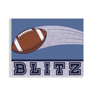 Imagem de Stupell Industries Arte de placa de parede de futebol vintage Blitz, design por Marcus Prime, 28 x 35 cm