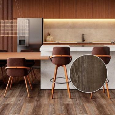 Imagem de Piso Vinílico Colado 4,34m2 - Marrom - Pix Revestimentos
