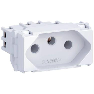 Imagem de Tomada 2p+t Com 20 Ampères 250 Volts Branco - E011100120 - Wetzel
