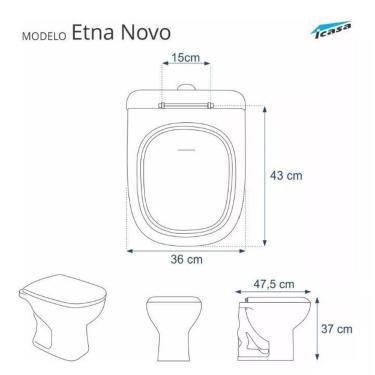 Imagem de Assento almofadado etna preto