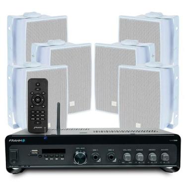 Imagem de Som Area Gourmet Bluetooth Tv Usb Academia Lojas Empresas e 06 Caixas 