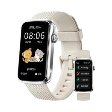 Imagem de Smartwatch Feminino Com Tela Total De 1.47'' Pulseira Esportiva Monito
