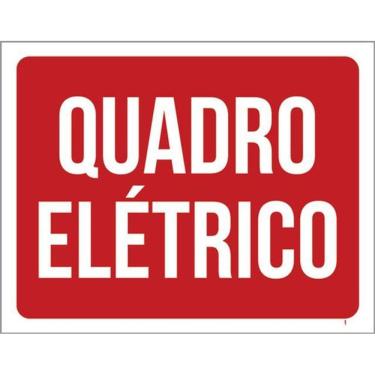 Imagem de Kit 5 Placas Quadro Elétrico Vermelho 36X46