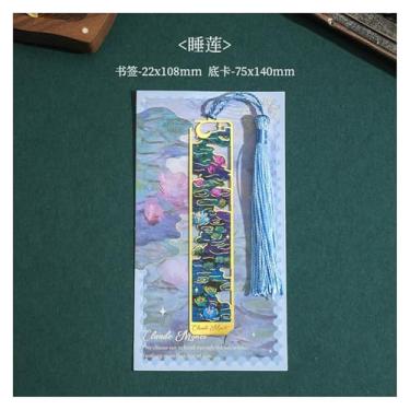 Imagem de ASDJKL Material escolar criativo pintado esculpido flor de ameixa Sakura marcador de livro de madeira presente escolar leitura estilo chinês clipe de livro acessórios suprimentos marcador de página (A