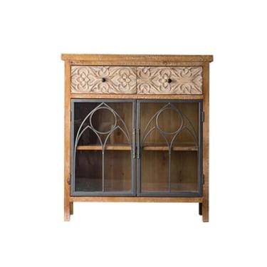 Imagem de URGDWEKJY Buffet Cabinet Country Retro Aparador de sala de estar Aparador de madeira maciça B & B Antigo Pequeno Apartamento Armazenamento Doméstico Armário de Armazenamento Aparador (A: 93X35X103cm)