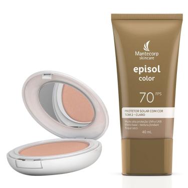 Imagem de Kit 1 Protetor Solar Episol Color Tom 2 Claro FPS 70 40ml