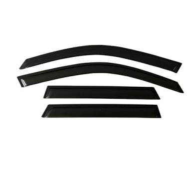 Imagem de GRJQRKHZ Defletor de janela lateral de carro para R&enault Logan 2005-2011 Weathershied viseira de porta vento sol proteção chuva janela lateral defletores de vento