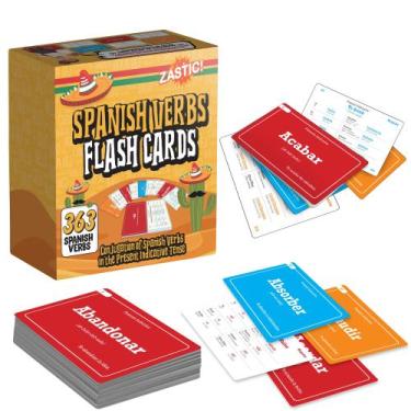 Imagem de Cartões flash de conjugação de verbos em espanhol Zastic! 363 com esto