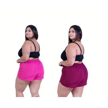 Imagem de Short De Banho Feminino Tactel Saída De Praia Plus Size Piscina Leve F