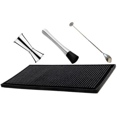 Imagem de Kit Colher Bailarina Dosador Japonês Macerador Tapete Barman