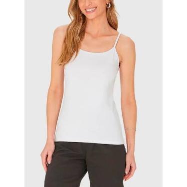 Imagem de Blusa Regata Malwee 1000004488 Feminina Alças Finas Algodão T. P/XGG, 