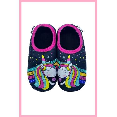 Imagem de Sapatilha Infantil Neoprene Antiderrapante - Unicornio fitas