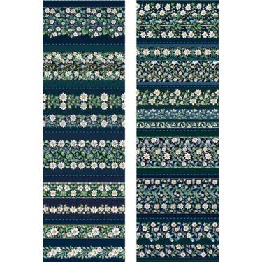 Imagem de Tecido Tricoline Digital 100% algodão - Barrado 55x75 cm cada - Margar