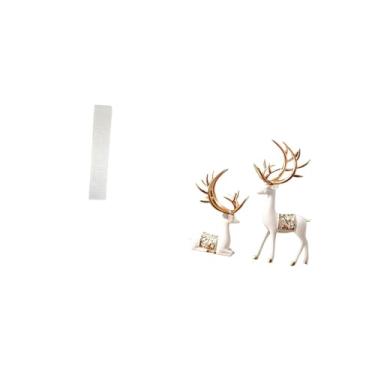 Imagem de Fenteer Abajur para Sala de Estar com Estátuas de Renas Europeias, Capa Exclusiva para Luminária de Pé para Amantes de Veados, Escultura, Decoração Artesanal