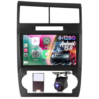 Imagem de [4 + 128 G] Rádio de atualização para Dodge Charger/Magnum 2005-2007: 22.9 cm Android IPS Incell Touchscreen estéreo - Carplay sem fio e Android Auto, 5G/WiFi, GPS, página inicial personalizada, BT