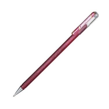 Imagem de Pentel K110 Dual Hybrid Metallic Metallic Gel Caneta esferográfica Pacote com 1 2 efeitos de em madeira clara/papel escuro 0,5 mm rosa/met. rosa