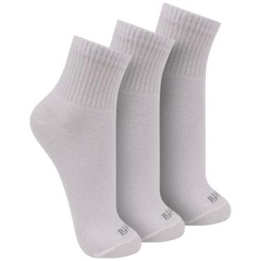 Imagem de Meia Esportiva Kit 3 Pares Unissex Casual Dia a Dia Cano Curto Confort