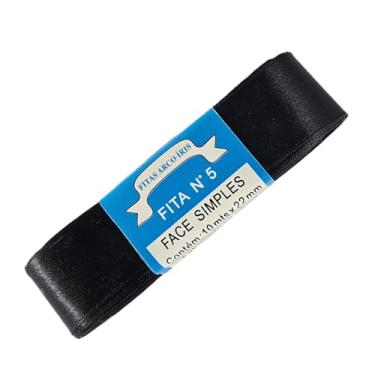 Imagem de TRADER, Fita De Cetim Trader 22mm N°5 Com 10 Metros, Preto