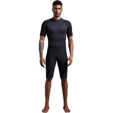 Imagem de Roupa de mergulho Dark Lightning Full Body 2/2 mm para homens preta ta
