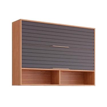 Imagem de Armário De Cozinha Modulado Esplendida Com 2 Portas Basculantes 120cm Freijó Titanium