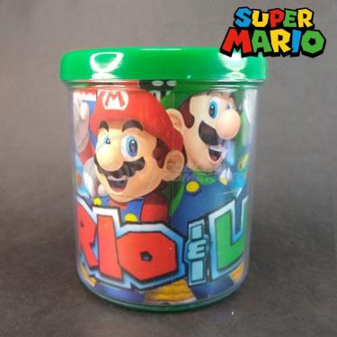 Imagem de Kit Boneco Luigi Articulado Super Mario 13Cm + Caneca 350Ml