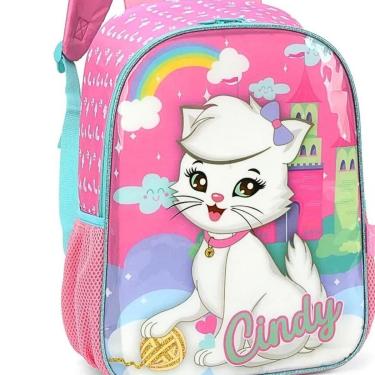 Imagem de Mochila De Costas Infantil Criança Escolar Feminina gatinha Cindy-Feminino