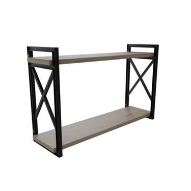 Imagem de Prateleira de Madeira Estilo Industrial com Suporte Resistente para Decoração e Organização – Prateleira de Parede Durável (15 x 70cm)