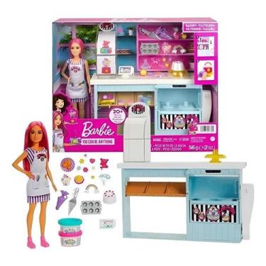 Imagem de Barbie Playset Chef Padaria E Confeitaria Com Massinha e Boneca  20 pe