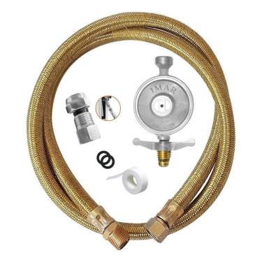 Imagem de Kit Mangueira Cobre 1,5M Cooktop E Forno Registro P13