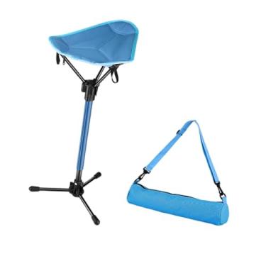 Imagem de YIJU Banquinho de camping confortável com bolsa de transporte, leve e portátil, ideal para camping, praia, churrasco, quintal e viagens, Azul
