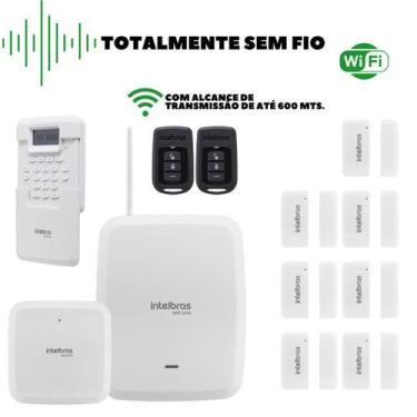 Imagem de Kit Alarme Amt 8000 Wifi 7 Sensores Magnéticos Intelbras