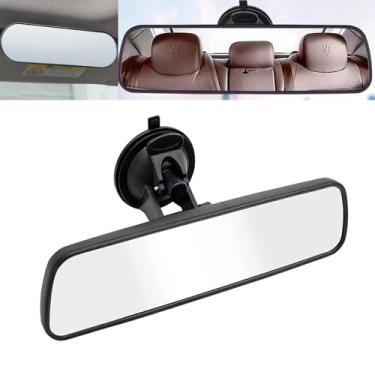 Imagem de Shakas Espelho retrovisor de carro, rotação de 360 graus, grande campo de visão ajustável, acessórios de montagem com ventosa não destrutiva para a maioria dos carros, triciclos e motocicletas (branco