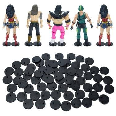Imagem de SIXPOINTS 70 Peças De Suporte Para Bonecos Ação 6", Base Plástico Preta, Compatível Com Brinquedos Marvel Legends/Dc/Gi Joe/Motu 1/12 (70 Redondas (Pretas))