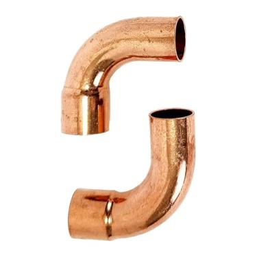 Imagem de Encaixe de tubo de cobre 7/20.3 cm OD FTG x C | Cotovelo de raio longo LR 90 HVAC - Cotovelo de cobre durável sem chumbo para ar condicionado e encanamento (pacote com 2)