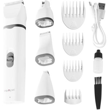 Imagem de Kit Máquina De Tosa Pets Gato Cachorro Tosador Profissional, Kit de aparador de pelos para animais de estimação 4 em 1, sem fio e recarregável para cães e gatos