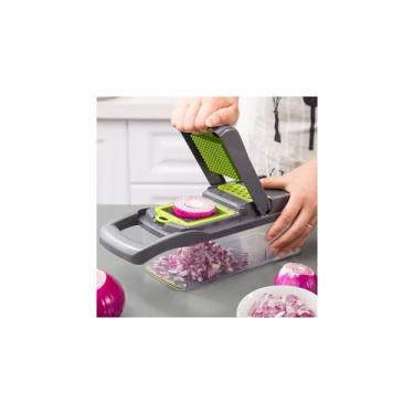 Imagem de Cortador de fatias de vegetais Mandoline 14 em 1 com acessórios - Ligh