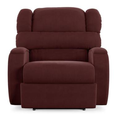 Imagem de Poltrona Do Papai Sala De Cinema Reclinável Manchester Elétrica Massagem Usb Veludo Vinho