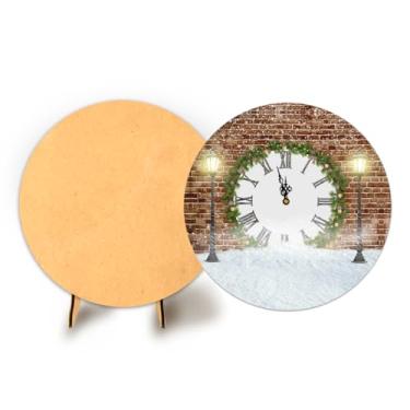 Imagem de Painel Redondo C Elastico 50cm Ano Novo + Suporte MDF (ANV033)
