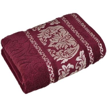 Imagem de Toalha Banhão Gigante 80x160 cm Ibiza CavHome 450 gr Algodão Jacquard Alta Absorção Borgonha