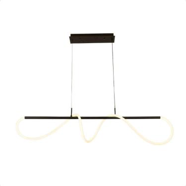 Imagem de Pendente Led Moderno Taschibra Organic 28w Luz Quente 3000k Bivolt Preto