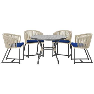 Imagem de Mesa Com 4 Cadeiras E Noronha Estofado 10 Trama Original Rami