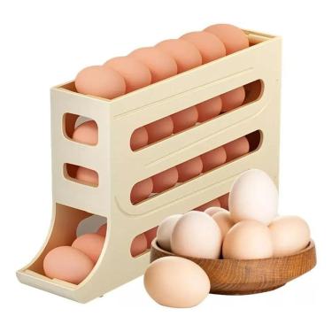 Imagem de Suporte Organizador De Geladeira Cozinha 30 Ovos 4 Andar