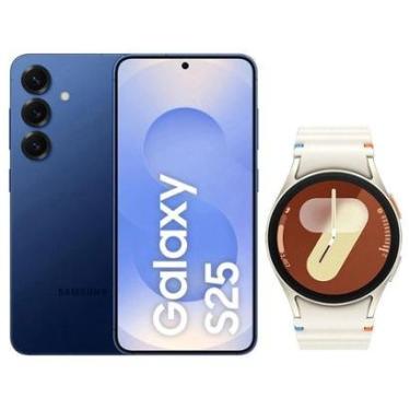 Imagem de Samsung Galaxy S25 5G 256GB Galaxy AI + Smartwatch Watch7 40mm-Unissex