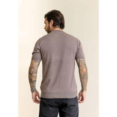 Imagem de Camiseta Tricot Masculina Color Gola Careca Dialogo-Masculino
