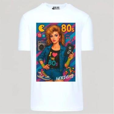 Imagem de Camiseta Nerd Chic Geek 80s Vibes Anos 80 100% Algodão-Unissex